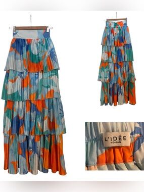 L’Idee Tiered Maxi Skirt